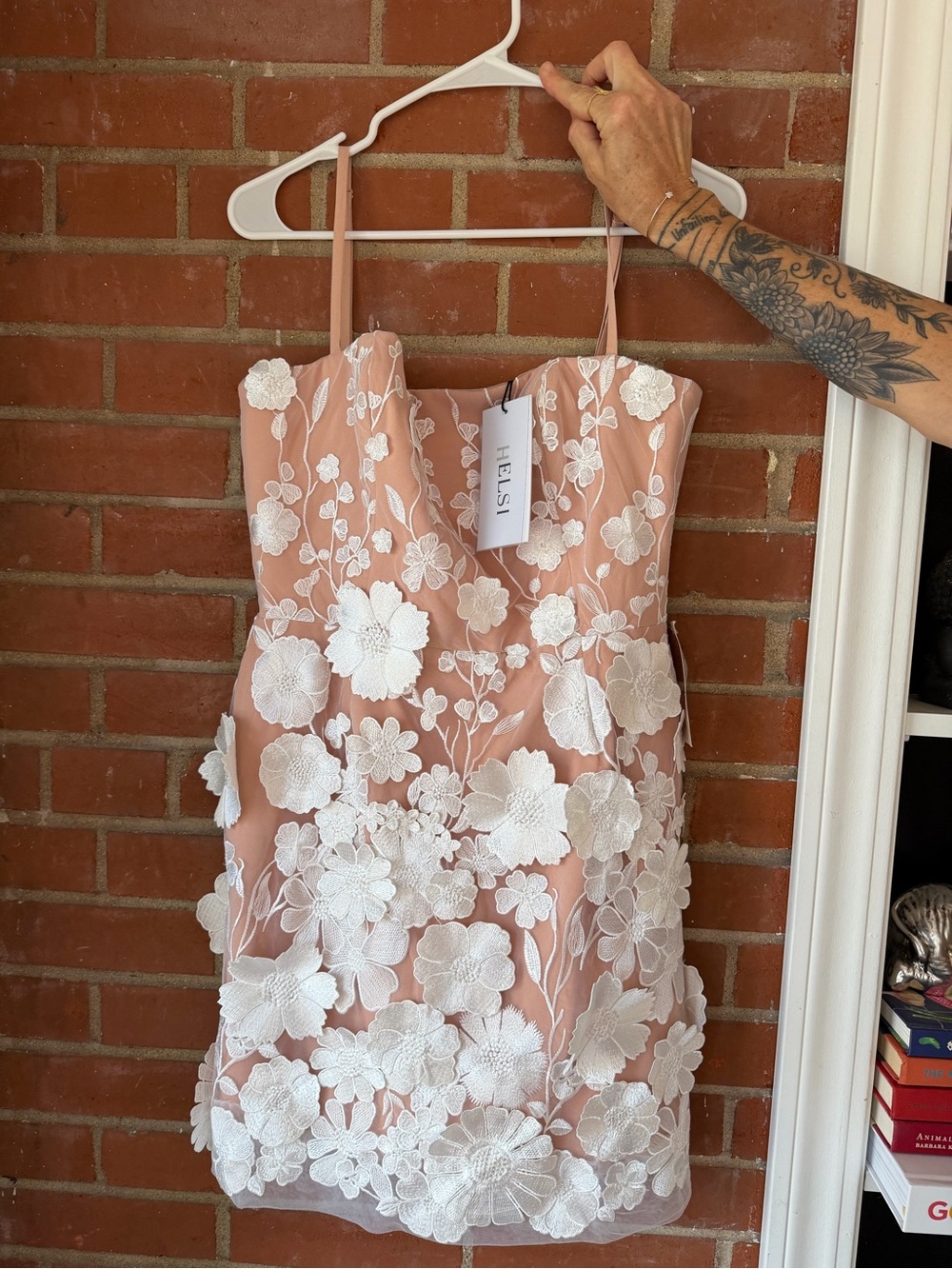 Helsi Floral Appliqué Mini Dress (brand new/never worn)